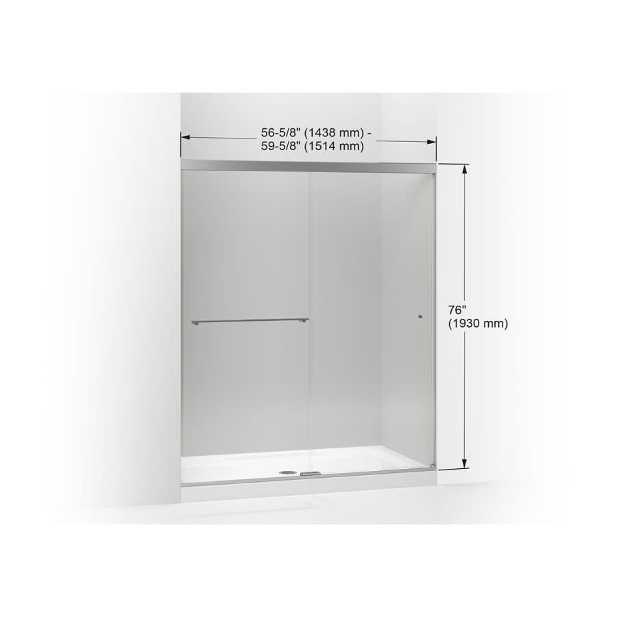 Revel 76â High x 59-5/8" Wide Sliding Shower Door with Crystal Clear Glass, Towel Bar and CleanCoat Technology - iytr9xlawqfp3zpvvnwz@2x.jpg