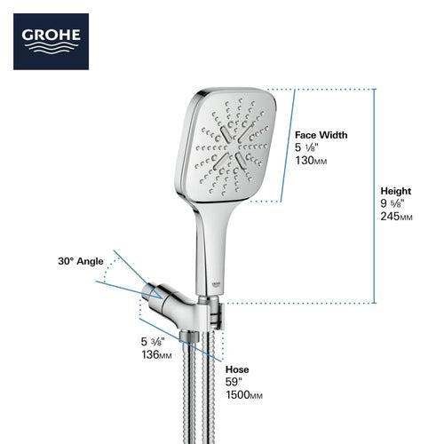Rainshower 1.75 GPM Multi Function Hand Shower with StarLight, DreamSpray, EcoSpray and Speed Clean - Includes Hose - iywozrap9emtqbygkvm1_x500.jpg