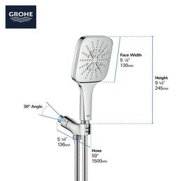 Rainshower 1.75 GPM Multi Function Hand Shower with StarLight, DreamSpray, EcoSpray and Speed Clean - Includes Hose - iywozrap9emtqbygkvm1_x500.jpg