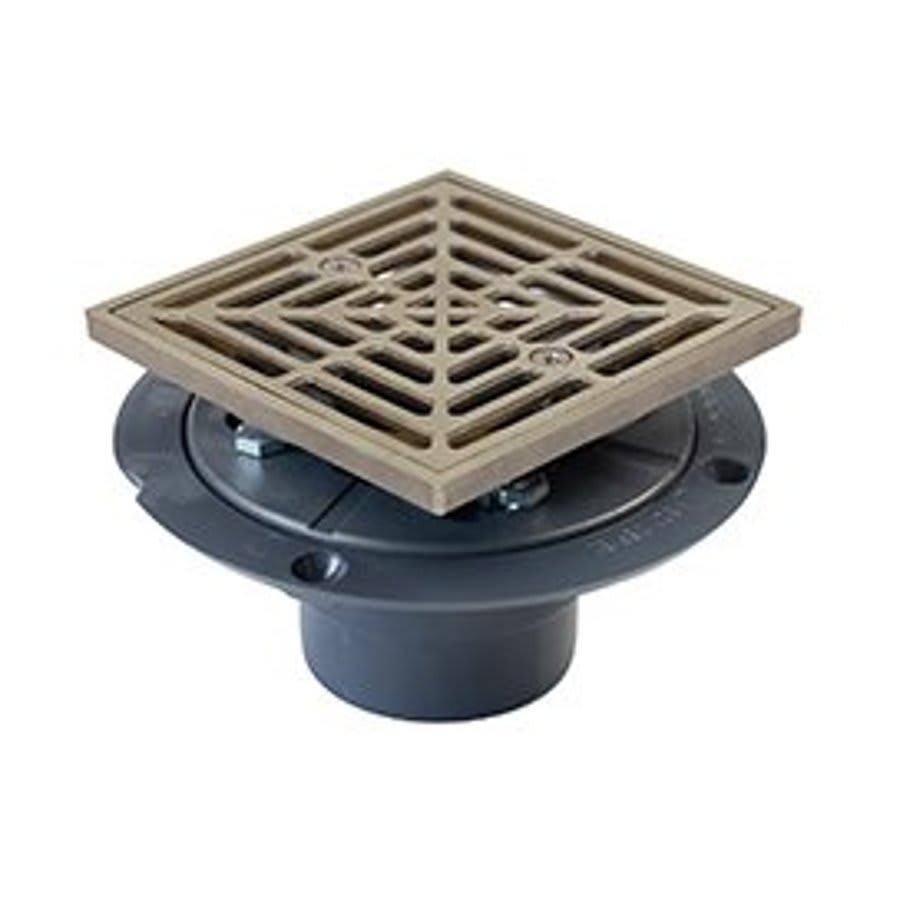 Shower Pan Drain, 2 in, Hub, 4-1/2 in, Grid, PVC Drain, Nickel Bronze - j3gb5yj76lh5hmlgyqrp@2x.jpg