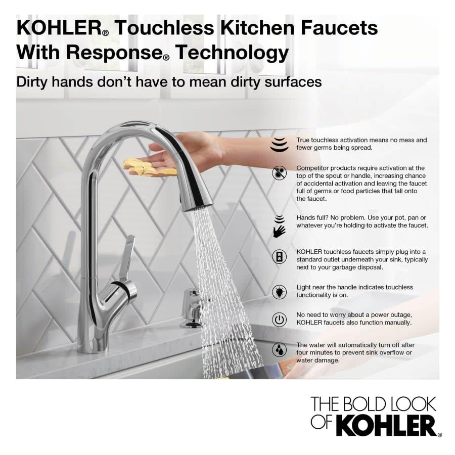Crue Touchless 1.5 GPM Single Hole Pull Down Kitchen Faucet - Includes Escutcheon - j76eq9wv2u3nkxiuvijz@2x.jpg