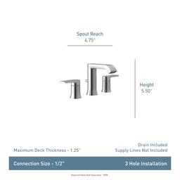 Genta LX 1.2 GPM Widespread Bathroom Faucet with Pop-Up Drain Trim - Less Valve - j7tuoc9t6ji1adzttuh8@2x.jpg