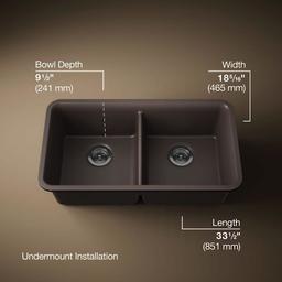 Cairn 33-1/2" Undermount Double Equal Bowl Neoroc Granite Composite Kitchen Sink with Right Sink Rack Included - j801p1o0o4bild5f9g1g@2x.jpg