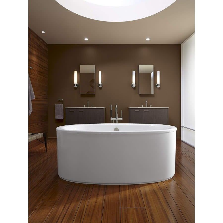 Sunstruck 66" Free Standing Bath Tub with Straight Shroud, Lumbar Support, and Center Drain - ja7zqajco1ouncsnqplu@2x.jpg