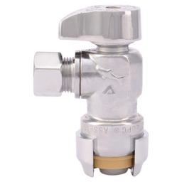 SharkBite 1/2 in. Push-to-Connect x 3/8 in. O.D. Compression Chrome-Plated Brass Quarter-Turn Angle Stop Valve - jbjdeze25t3vk7eysela@2x.jpg
