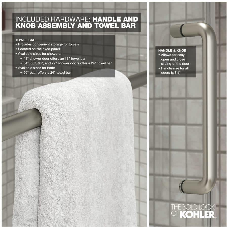 Elate 70-1/2" High x 53-5/8" Wide Sliding Framed Shower Door with Clear Decorative Grid Glass - jbrc34ohsrwkw6hfqzfe@2x.jpg
