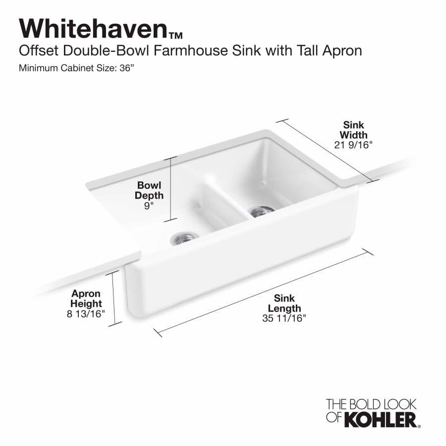 Whitehaven 35-11/16" Self-Trimming Farmhouse Double Basin Apron Front Enameled Cast Iron Kitchen Sink with Smart Divide Basin - jcfohudj4wul2azdsko9@2x.jpg