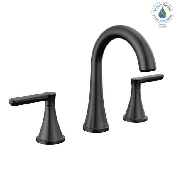 Delta Greydon 8 in. Widespread Double Handle Bathroom Faucet in Matte Black 35860LF-BL - jdkuhcqvljqq8hggejcw@2x.jpg