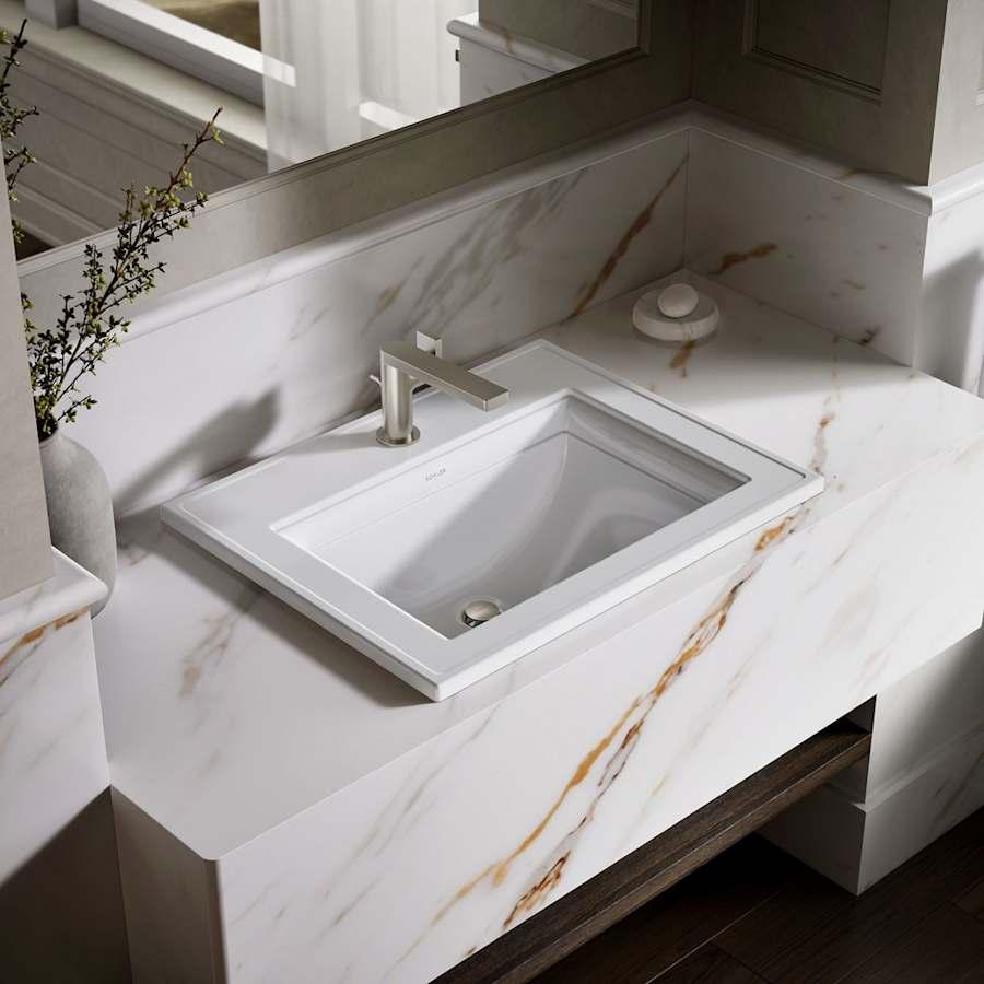 Memoirs Stately 17" Drop In Bathroom Sink with 1 Hole Drilled and Overflow