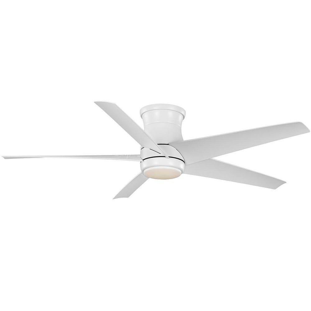 Mena 54 in. White Color Changing LED Indoor/Outdoor Hugger Matte White Ceiling Fan with Light and Remote - jha07mrmh9ttnfoahsyi@2x.jpg