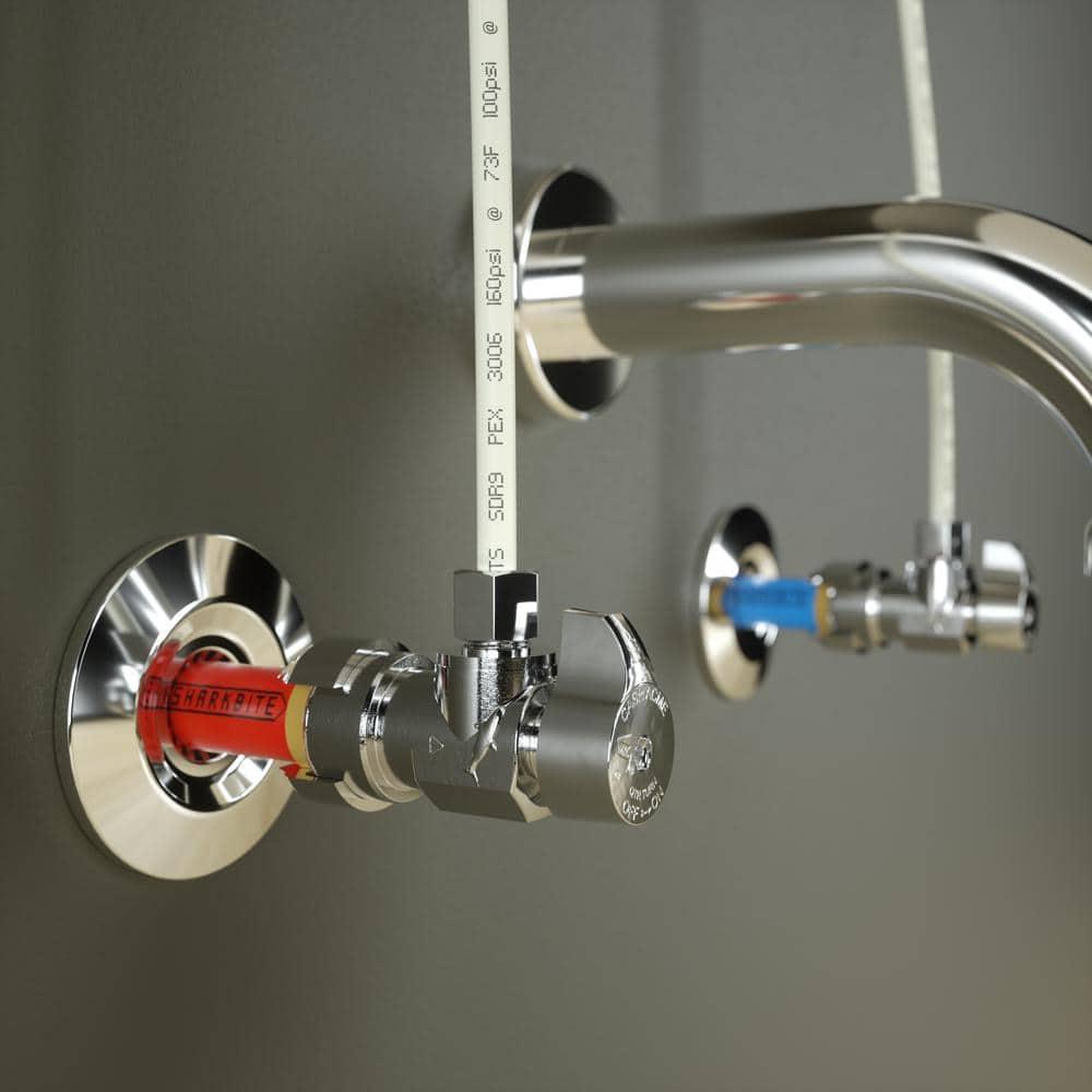 SharkBite 1/2 in. Push-to-Connect x 3/8 in. O.D. Compression Chrome-Plated Brass Quarter-Turn Angle Stop Valve - jhkrzoxnxy5q4wr9okc5@2x.jpg