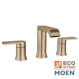 MOEN Genta 8 in. Widespread Double Handle Bathroom Faucet in Bronzed Gold (Valve Included) 84763BZG - jj19snad42yhfg9478dg@2x.jpg