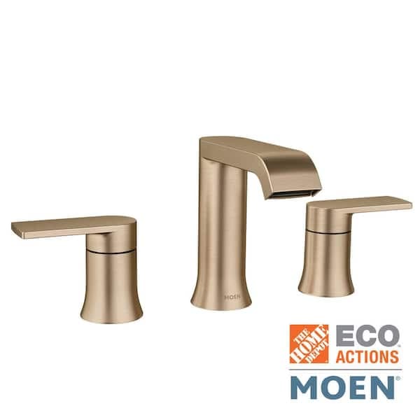 MOEN Genta 8 in. Widespread Double Handle Bathroom Faucet in Bronzed Gold (Valve Included) 84763BZG - jj19snad42yhfg9478dg@2x.jpg