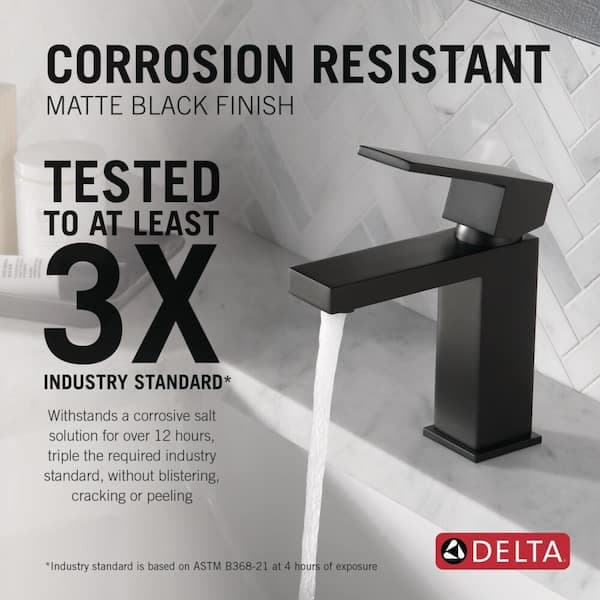 Delta Modern Project-Pack Single Hole Single-Handle Bathroom Faucet in Matte Black 567LF-BLGPM-PP - jkeahqzly6zpkbd0pu1j@2x.jpg