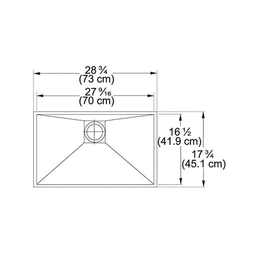 Peak Single Bowl Kitchen Sink, Under Mount, 28-3/4 x 17-3/4 in, 9-5/8 in Bowl Depth, 16 ga Satin Steel, Stainless - jofir903aojk614ftu6m@2x.jpg