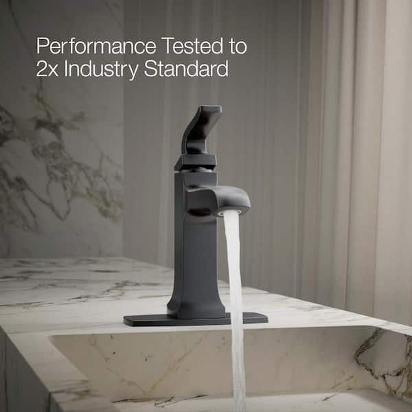 KOHLER Rubicon Single Hole Single Handle Bathroom Faucet in Matte Black R29402-4D-BL - jqghtjwzvm5sy4qekvdm@2x.jpg