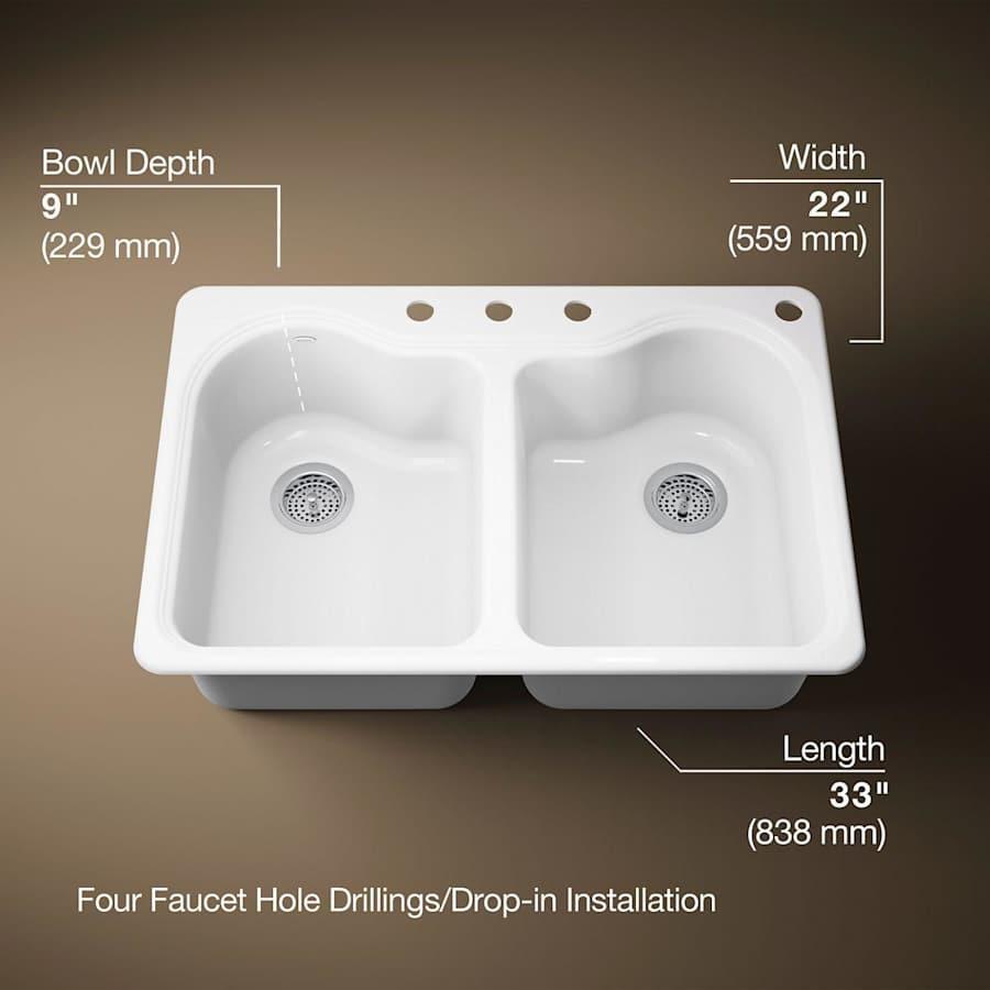 Hartland 33" Double Basin Top-Mount Enameled Cast-Iron Kitchen Sink - jqsyjfih1xciljat88bs@2x.jpg