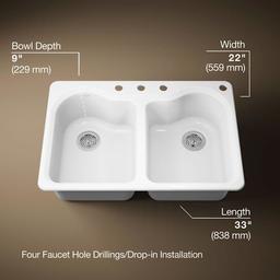 Hartland 33" Double Basin Top-Mount Enameled Cast-Iron Kitchen Sink - jqsyjfih1xciljat88bs@2x.jpg