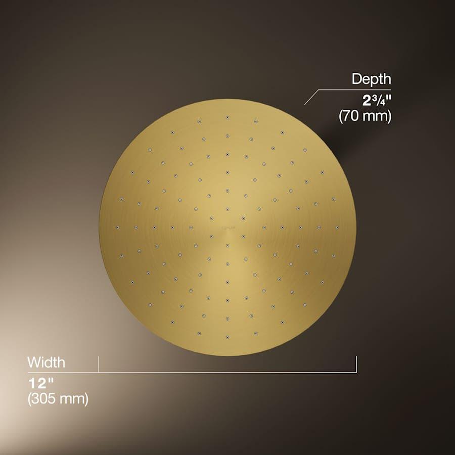 Contemporary Round 12" Single Function 2.5 GPM Rainhead with MasterClean Sprayface and Katalyst Air-Induction Technology - jqxg1mcjhhmxw7eouxkj@2x.jpg