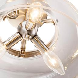 11 in. 3-Light Satin Nickel Transitional Semi-Flush Mount with Clear Glass Shade and No Bulbs Included - jr7v0lny7wsapritmkj2@2x.jpg