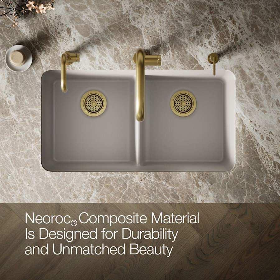 Cairn 33-1/2" Undermount Double Equal Bowl Neoroc Granite Composite Kitchen Sink with Right Sink Rack Included - js7usaqqqfefjisosscb@2x.jpg