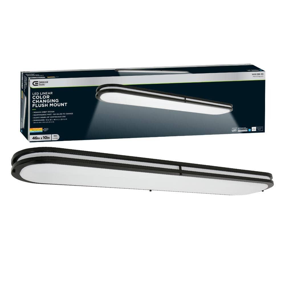 46 in. x 10 in. Matte Black Orbit LED Flush Mount Ceiling Light 4160 Lumens 3000K 4000K 5000K Dimmbable - jsrt9vpcvamtaidojcwh@2x.jpg