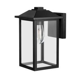 1-Light 12 in. Black Hardwired Transitional Outdoor Wall Light Lantern Sconce with Clear Glass - jwy6zsdeox1f0rd75fmu@2x.jpg