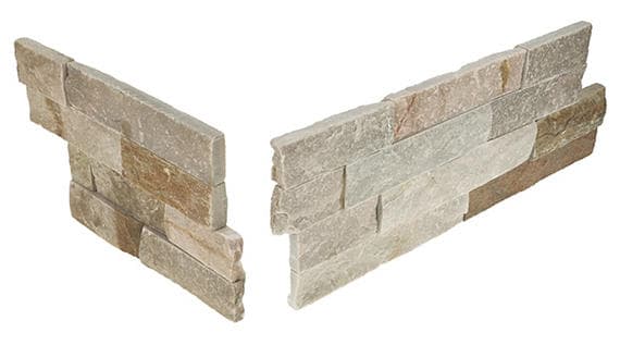 Stacked Stone Golden Sun Rectangle, Natural Cleft 6X24