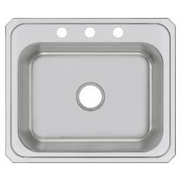 Celebrity Single Bowl Kitchen Sink, Top Mount, 25 x 21-1/4 in, 6-3/4 in Bowl Depth, 3-Hole, 20 ga Brushed Satin Steel, Stainless - k1m2zyrt341lz35ykhst@2x.jpg