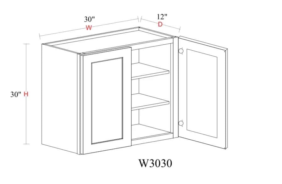 Wall Cabinet - 30"W x 30"H x 12"D