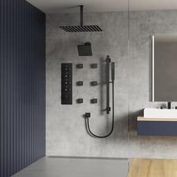 YAWWALK Thermostatic Valve 15-Spray 16 and 6 in. Ceiling Mount Dual Shower Head and Handheld Shower in Matte Black SRSFS-1031-BK16 - k8rfu9b6ns4dwfkabtvv@2x.jpg