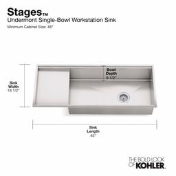 Stages 45" Single Basin Under-Mount 16-Gauge Stainless Steel Kitchen Sink with SilentShield - kcnignpvv0sh30cof6zz@2x.jpg