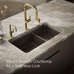 Cairn Slim Divide 33-1/2" Undermount Double Bowl Neoroc Granite Composite Kitchen Sink with Large Bowl Sink Rack - kcrp4ladqifxs47gu9qd@2x.jpg