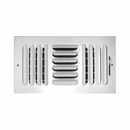 3-Way Curved Blade Supply Register, 10 x 6 in, Horizontal Blades, 7/8 in Spacing, Multi Shutter Damper, Steel, White - kcybabkbznopecdmjcrf@2x.jpg