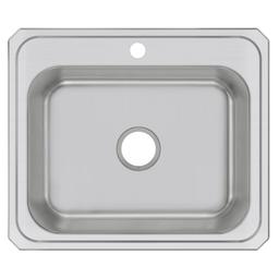 Celebrity Single Bowl Kitchen Sink, Top Mount, 25 x 21-1/4 in, 6-3/4 in Bowl Depth, 1-Hole, 20 ga Brushed Satin Steel, Stainless - kd7wlinsm2biggo9zniu@2x.jpg
