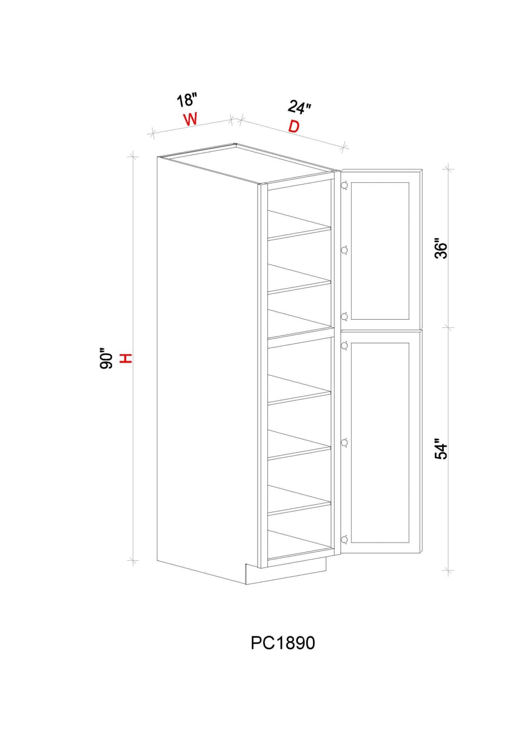 Pantry Cabinet - 18"W x 90"H x 24"D - 1D - kdnptbiopjeocpl6erjc@2x.jpg