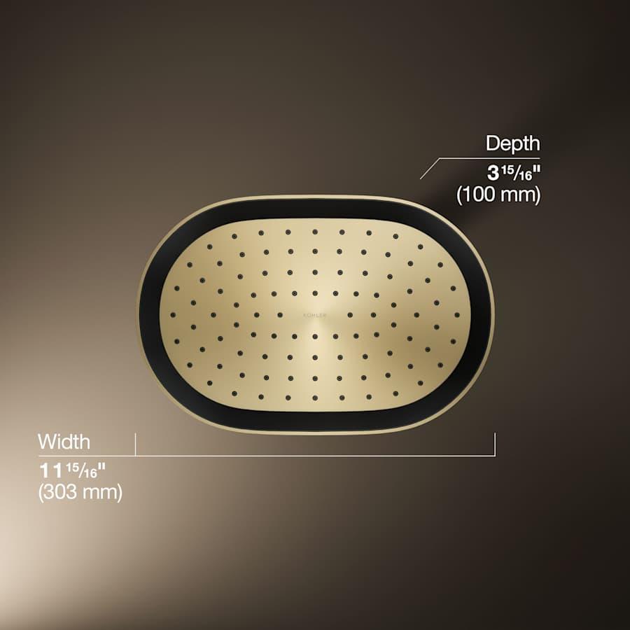 Statement Oblong 12" Single Function 2.5 GPM Rainhead with MasterClean Sprayface and Katalyst Air-Induction Technology - khirk2mqrs5man57oe6q@2x.jpg
