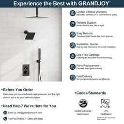 GRANDJOY Multiple Press 7-Spray Ceiling Mount Anti Scald 12 in. Fixed and Handheld Shower Head in Matte Black Valve Included SRSFS1007-BK12 - kjhgkhylmd73culnkwjj@2x.jpg