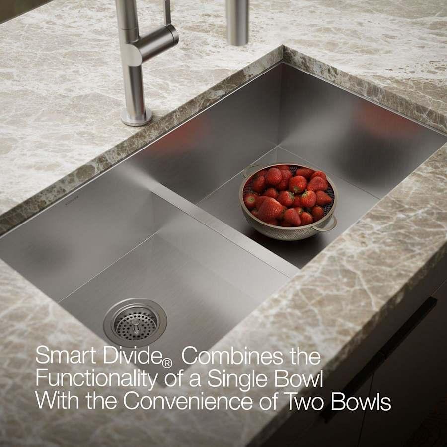 Vault 33" Double Basin Top-Mount/Under-Mount 18-Gauge Stainless Steel Kitchen Sink with Smart Divide - klfa52savy1v2or8erxq@2x.jpg