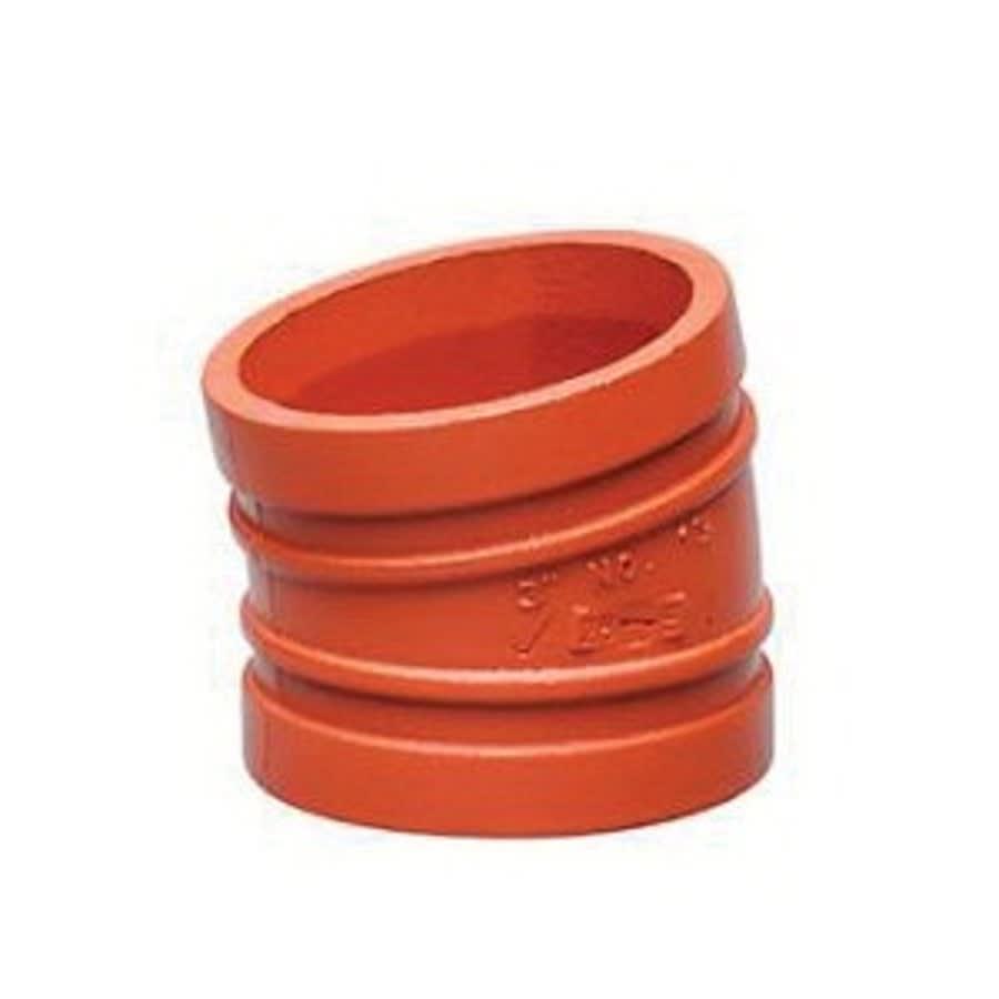 11.25 deg Elbow, 2 in, Groove, Ductile Iron, Enamel Painted