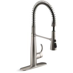 Simplice 1.5 GPM Single Hole Pre-Rinse Pull Down Kitchen Faucet - Includes Escutcheon - kohler-22033-vs@2x.jpg
