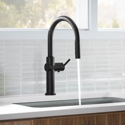 Crue 1.5 GPM Single Hole Pull Down Kitchen Faucet - Includes Escutcheon - kohler-22972-bl-new@2x.jpg