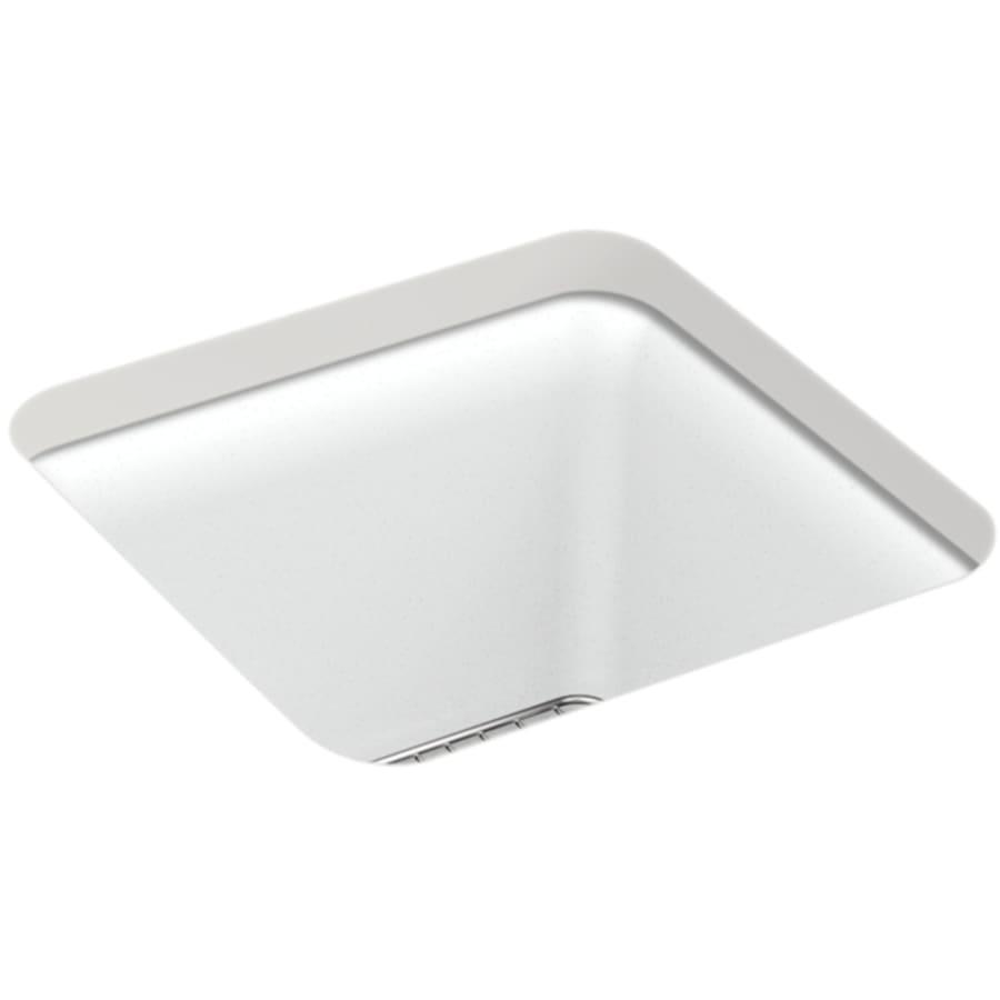 Cairn 15-1/2" Undermount Single Bowl Stone Neoroc Granite Composite Bar Sink with Bottom Sink Rack - kohler-8223-cm6@2x.jpg