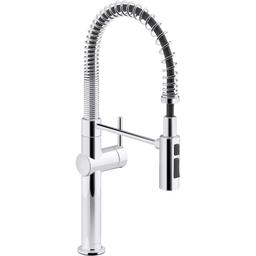 Crue Semi-Professional Single Hole Kitchen Faucet with Three-Function Spray Head - kohler-k-22973-cp-3211939@2x.jpg