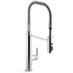Purist 1.5 GPM Single Hole Pre-Rinse Kitchen Faucet with Sweep Spray, DockNetik, and MasterClean Technologies - kohler-k-24982-cp-3313715@2x.jpg