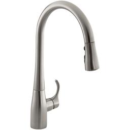 Simplice 1.5 GPM Single Hole Pull Down Kitchen Faucet - Includes Escutcheon - kohler-k-596-vs-457@2x.jpg