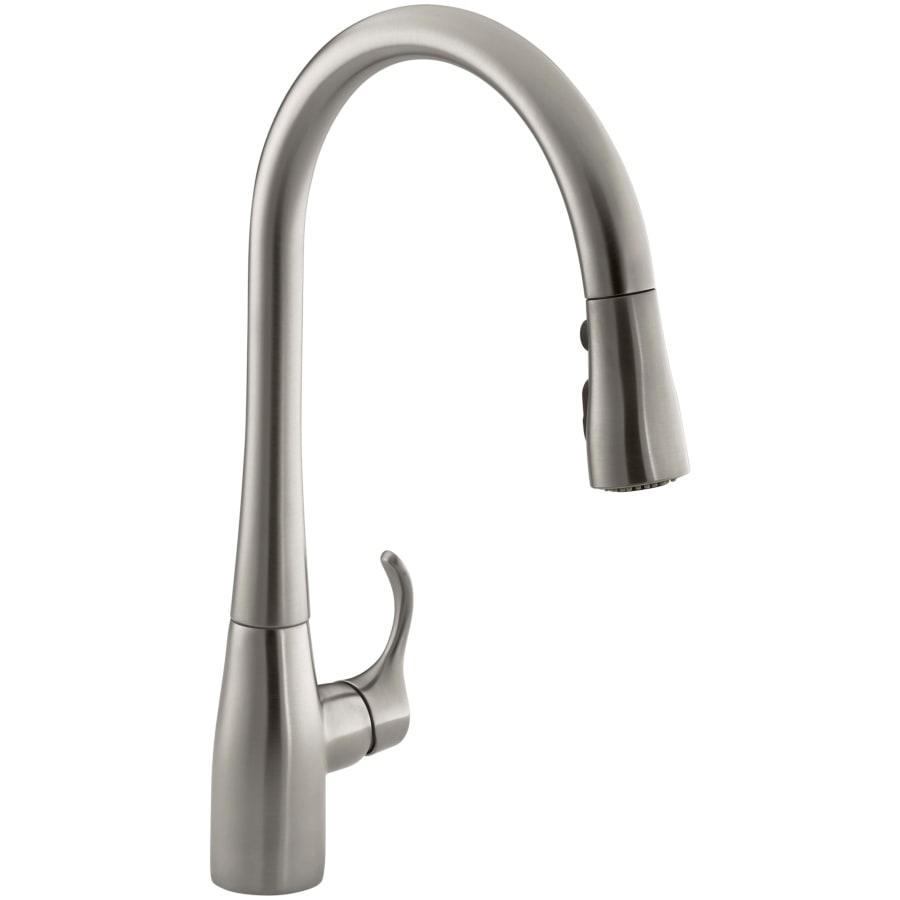 Simplice 1.5 GPM Single Hole Pull Down Kitchen Faucet - Includes Escutcheon - kohler-k-596-vs-457@2x.jpg