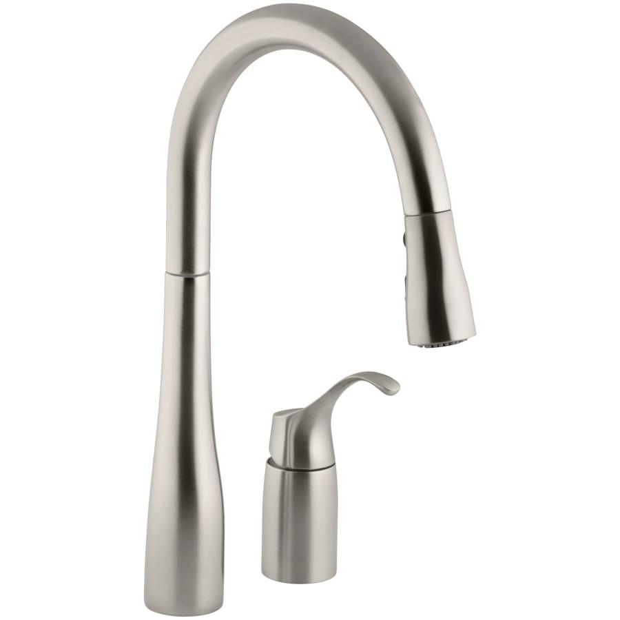 Simplice Two-Hole Kitchen Sink Faucet with 16-1/8" Pull-Down Swing Spout, DockNetik Secure Docking System, and a 3-Function Sprayhead Featuring Sweep Spray - kohler-k-647-vs-497@2x.jpg