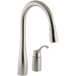 Simplice Two-Hole Kitchen Sink Faucet with 16-1/8" Pull-Down Swing Spout, DockNetik Secure Docking System, and a 3-Function Sprayhead Featuring Sweep Spray - kohler-k-647-vs-497@2x.jpg