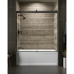 Levity 62" High x 59-5/8" Wide Bypass Frameless Tub Door with Clear Glass - kohler-k-706000-l-abz-1250727@2x.jpg